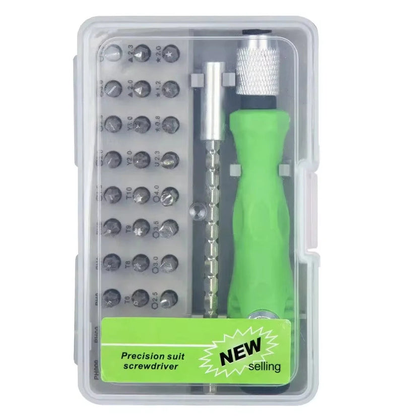 32-in-1 Precision Screwdriver Set Magnetic Bits Chrome Vanadium Steel Ideal for Phones Laptops Cameras Watches Convenient Storage for DIY Repairs