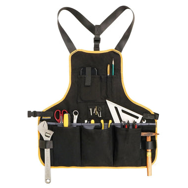 Heavy Duty Canvas Work Apron 21 Pockets Tool Organizer Adjustable Straps Magnetic Holder Carpenter Workshop Mechanic Gardener DIY Crafts