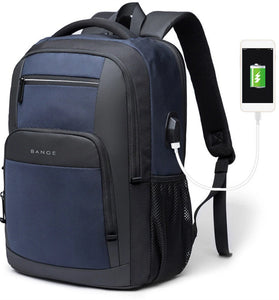 BANGE Backpack Men's Shoulder Bag 15.6 Laptop Computer Bag Casual Sports Travel Backpack Breathable Large Capacity USB Charging Backpack