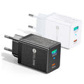 [GaN Tech] BK312 35W 2-Port USB PD Charger USB-A+USB-C PD QC3.0 PPS Fast Charging Wall Charger Adapter EU Plug for iPhone 15 14 13 for Xiaomi 14pro for Huawei Mate60 Pro for Samsung Galaxy S24