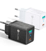 [GaN Tech] BK312 35W 2-Port USB PD Charger USB-A+USB-C PD QC3.0 PPS Fast Charging Wall Charger Adapter EU Plug for iPhone 15 14 13 for Xiaomi 14pro for Huawei Mate60 Pro for Samsung Galaxy S24