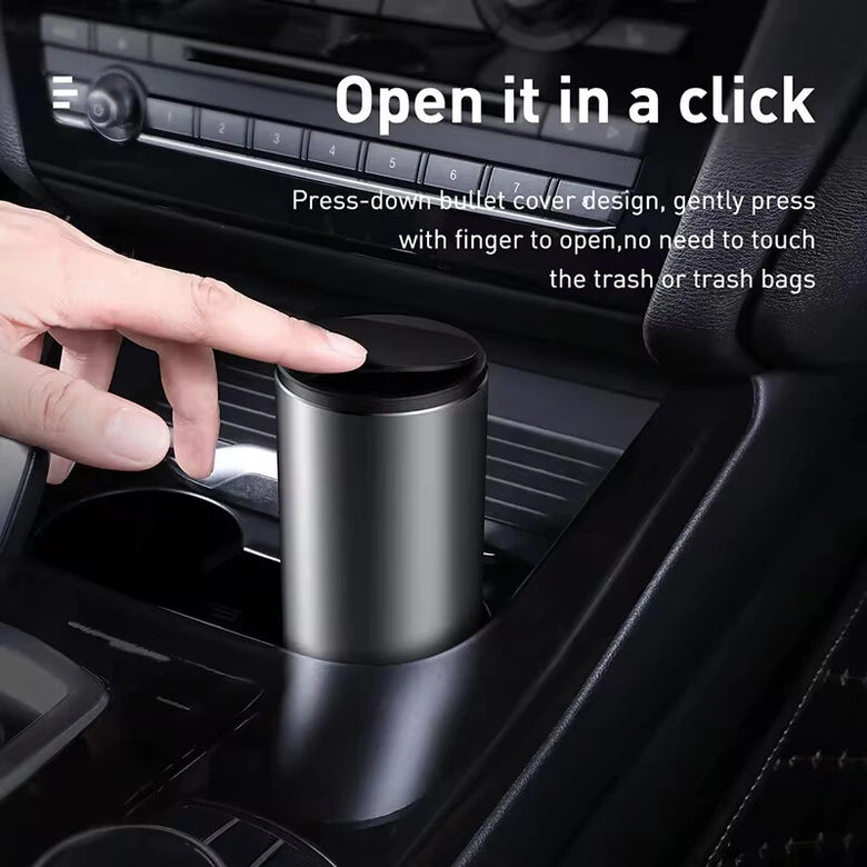 Baseus 500ML Car Trash Bin Can Mini Auto Dust Organizer Car Interior Rubbish Bag Garbage Container Storage Box Bucket Auto  Car Garbage Organizer