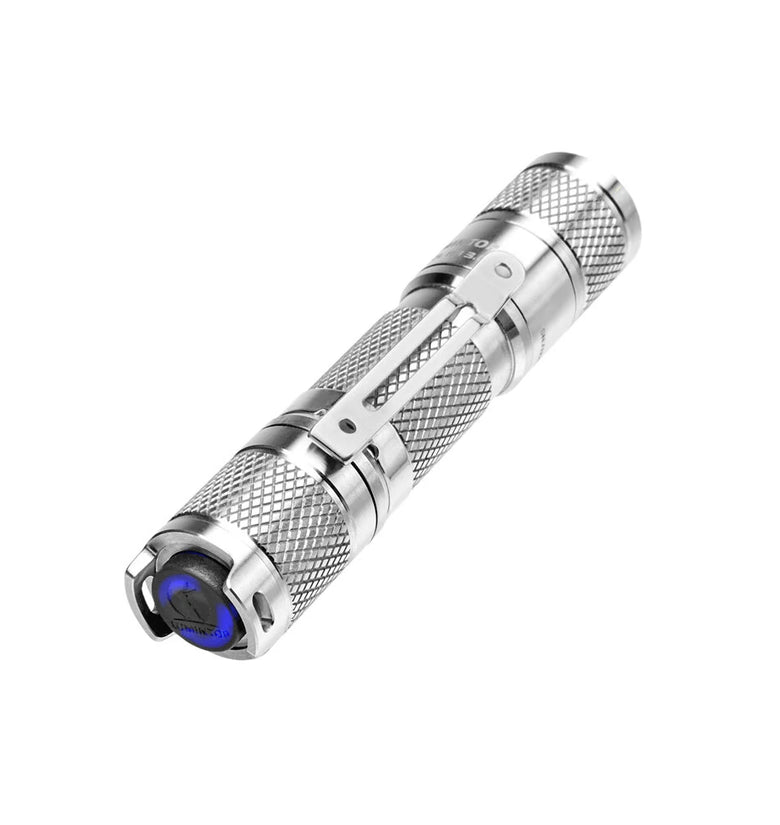 LUMINTOP Tool AA 3.0 900Lumens Mini EDC Powerful Flashlight Super Bright EDC Titanium Alloy Pocket Lamp Mini LED Torch 5 Mode by 14500 Battery for Camping Self Protection