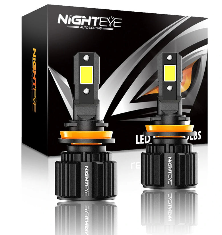 NightEye Auto Lighting A315-S4 2PCS Car LED Headlight Bulb 15,000LM/PAIR LED Front Headlamp 6500K White IP68 Waterproof