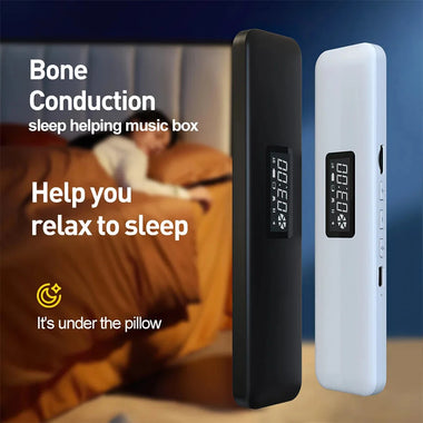 Under Pillow bluetooth Speaker Pocket Bone Conduction Sound Box HiFi Stereo LED Digital Display Support TF Card Playback White Noise Sleep-improval Wireless Soundbar