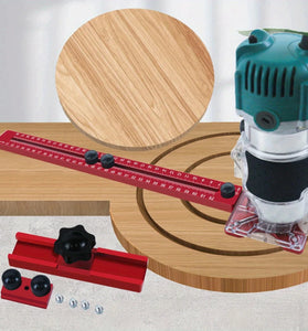 4 in 1 Router Milling Groove Bracket Cabinet Hardware Jig Aluminum Router Circle Cutting Jig Punch-Router Milling Groove Bracket