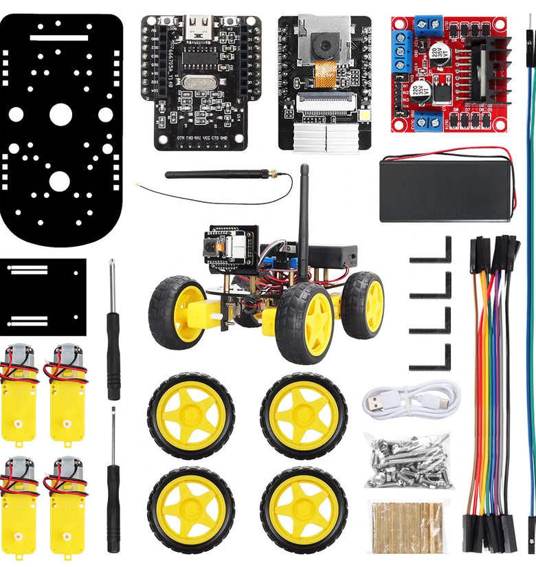 TSCINBUNY Robot Starter Kit For Arduino Programming with ESP32 Camera and Codes Learning Develop Skill Basic Version