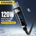 ESSAGER ES-X47 6A 120W USB-A to Type-C Digital Display Cable Fast Charging Data Transmission Copper Core Line 1M/2M Long for iPhone 15 15 Plus for Huawei Pura 70 Ultra for Xiaomi Civi 4 Pro for Samsung Galaxy Z Fold6