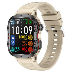 QX11 1.96inch HD Screen bluetooth Call Heart Rate Blood Pressure SpO2 Monitor Breath Training SOS Sleep Monitoring Multi-sport Modes Music Playback 3ATM Waterproof Smart Watch