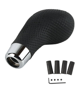 5-Speed Leather Car Universal Modified Gear Head Ball Head Black Punching Type