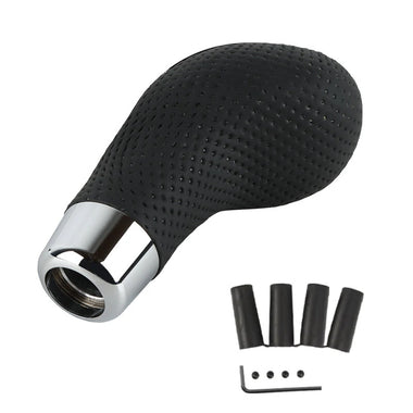 5-Speed Leather Car Universal Modified Gear Head Ball Head Black Punching Type