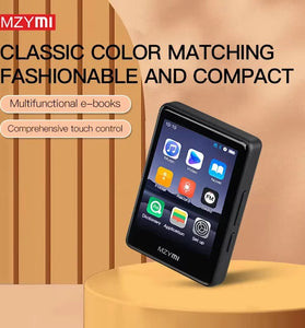 MZYMI S18 MP4 bluetooth Player 2.4 Inch Touch Screen Portable HiFi Stereo Music E-book Learning MP3 Walkman Built-in Speaker