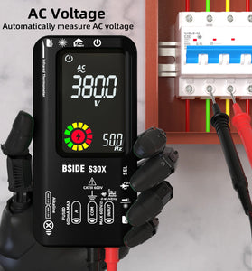 BSIDE S30X Infrared Temperature Multimeter DC/AC Voltage Resistance Capacitance Frequency Tester with Dual Power Option Best Multifunction Tool for Professionals