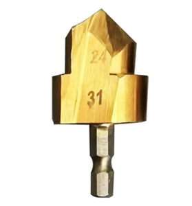 3PCS 6.35mm 1/4"  Hex Shank 3 Flutes High-Speed Steel Countersink Drill Bit #20 #25 #32 Diameter for Wood / Metal / Plastic