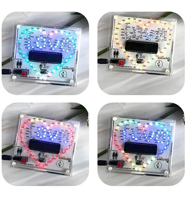 LOVE Shape LED Colorful Music Remote Control Light 10 Animation Modes Bluetooth Music Ideal Home Decor