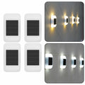 4pcs LED Outdoor Wall Light Solar Waterproof Led Garden Light Outdoor Lighting For House Garden Indoor Home Deco