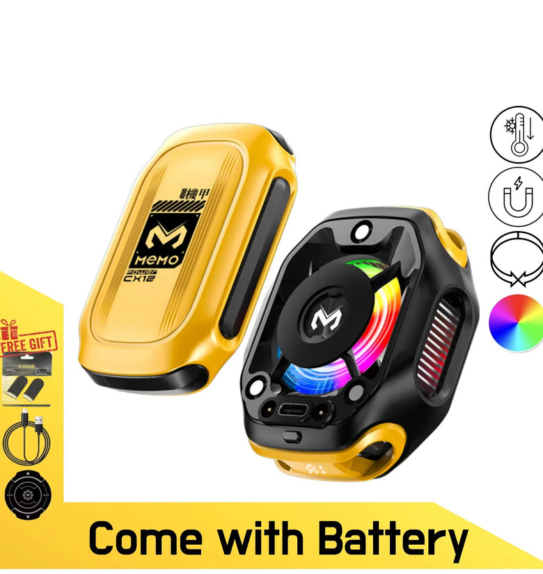 MEMO CX12 Mobile Phone Cooler Magnetic Clip with Detachable Battery Digital Display Semiconductor Ice Cooling Radiator with AI