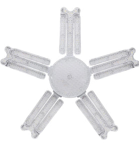 Elfeland 3/4/5 Leafs Foldable Crystal Snowflake LED Ceiling Light E27 Adjustable Shape AC 85~265V Ultra-Bright Wide-Angle Lighting for Home Garage Shop