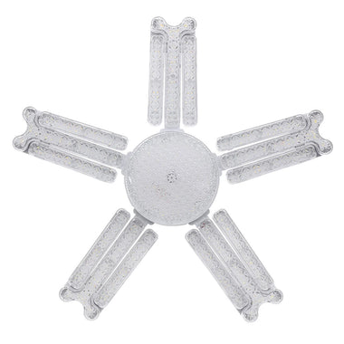 Elfeland 3/4/5 Leafs Foldable Crystal Snowflake LED Ceiling Light E27 Adjustable Shape AC 85~265V Ultra-Bright Wide-Angle Lighting for Home Garage Shop