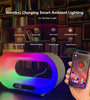 Multi-function 3 In 1 LED Night Light APP Control RGB Atmosphere Desk Lamp Smart Multifunctional Wireless Charger Alarm Clock
