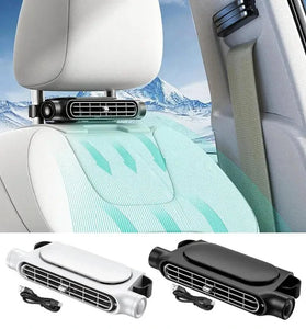 Backseat Cooling Fan Electric Auto Backseat Car Fan Three Adjustable Wind Speeds Cooling Tool for Mini Cars RVs Sedans