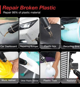 200W Hot Stapler Plastic Welding Machine Rechargeable 5000mAh Battery Fast Heating Multifunctional Bumper Repair Kit for Car and Motorcycle
