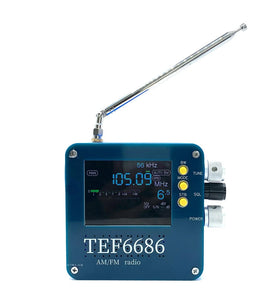 TEF6686 Full-Band Radio Receiver with Large LCD Display Rechargeable Battery Long Range AM FM SW MW LW Frequencies Portable Design