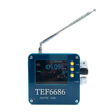 TEF6686 Full-Band Radio Receiver with Large LCD Display Rechargeable Battery Long Range AM FM SW MW LW Frequencies Portable Design