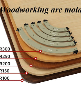 Woodworking Router Arcs Angle Positioning Template R100-300 Corner Jig Laser Cut Accurate High-quality Plastic Multi functional Tool