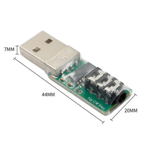 Vband CW Morse Code Trainer Key USB Connector Supports Windows iOS Android HarmonyOS Plug and Play for Mobile PC