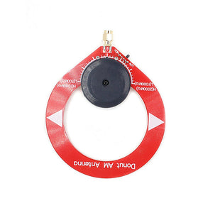 Donut AM Radio Antenna Red Mini Loop Antenna 500kHz-2000kHz Frequency Range Medium Wave Antenna