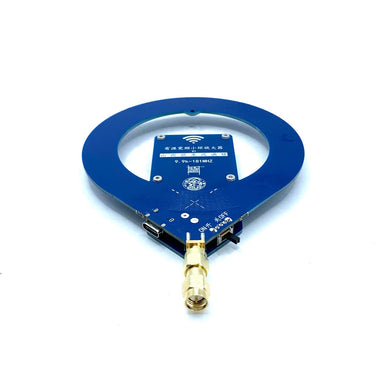 High Gain Active Loop Antenna Wide Frequency Range 9.9KHz-181MHz 20dB Gain Rechargeable Battery USB-C Hanging Mount SMA Connector