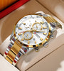 CURREN Business Men Watch Steel Band Multifunctional Chronograph Wristwatch Waterproof Round Watch, Ideal choice for Gifts