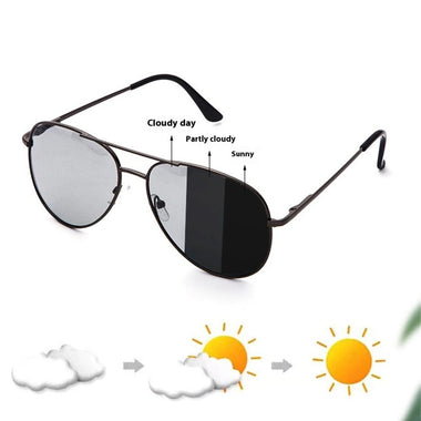 Photochromic Polarized Sunglasses UV400 Protection Anti-Glare Sun Glasses for Outdoor Driving Fishing with Case