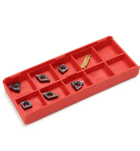 7pcs 10mm Shank Lathe Turning Tool Holder Boring Bar with 7pcs VP15TF Carbide Inserts