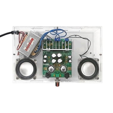 HIFI 6J1 Tube Amplifier DIY Kit Clear Acrylic Case High Fidelity Sound 105dB SNR Dual 12V Power Support MP3 Smartphone Tablet Computer