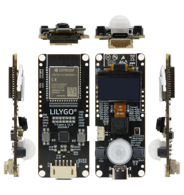 LILYGO T-Camera-S3 ESP32-S3 Development Board 2MP HD Camera 0.96 inch OLED 16MB Flash WiFi bluetooth Module