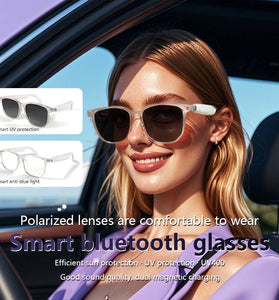 Senbono GS03 Smart Glasses Bluetooth 5.4 Polarized UV400 Anti-Blue Light Touch Control Lightweight 27g Hands-Free Calling Music Playback Smart Audio Sunglasses