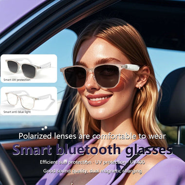 Senbono GS03 Smart Glasses Bluetooth 5.4 Polarized UV400 Anti-Blue Light Touch Control Lightweight 27g Hands-Free Calling Music Playback Smart Audio Sunglasses