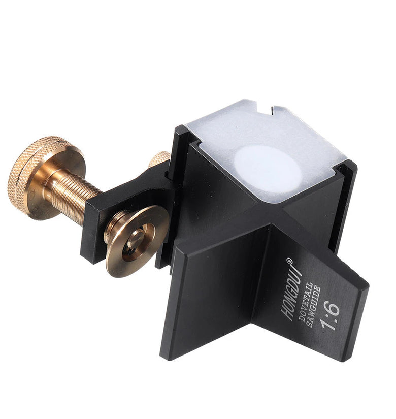HONGDUI Aluminum Alloy 1:4 1:6 1:7 1:8 90 Dovetail Saw Guide Magnetic Joinery Cutting Guide Angle Saw Guide Woodworking Tool