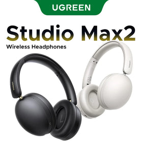 UGreen HiTune Max2 bluetooth 5.4 Headset Noise Cancelling Headphone 40mm Driver AAC Audio AI Call Noise Reduction 80H Playback Comfortable Earmuffs Portable Headphones with Mic