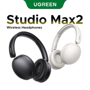 UGreen HiTune Max2 bluetooth 5.4 Headset Noise Cancelling Headphone 40mm Driver AAC Audio AI Call Noise Reduction 80H Playback Comfortable Earmuffs Portable Headphones with Mic