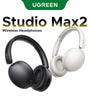 UGreen HiTune Max2 bluetooth 5.4 Headset Noise Cancelling Headphone 40mm Driver AAC Audio AI Call Noise Reduction 80H Playback Comfortable Earmuffs Portable Headphones with Mic