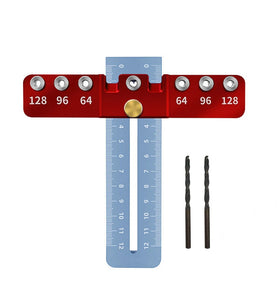 Woodworking Cabinet Hardware Jig Drilling Locator Drill Guide Punch Locator Template Ruler Adjustable For Cabinet Handles and Pulls Hole Punch Tools