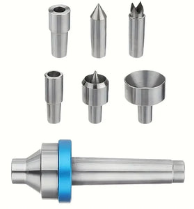 RED ARROW High-Precision MT2 Woodworking Live Center with 6 Interchangeable Points for Woodturning and Wood Lathes