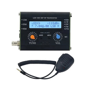 5W usDX SDR QRP Transceiver QCX-SSB to SSB 3-Band All Mode High Frequency Transceiver with Handheld Microphone