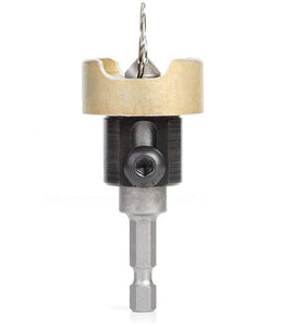 82 Degree Woodworking Countersink Drill Bits Carbide Tipped with Adjustable Depth Stop No Thrust Ball Bearing