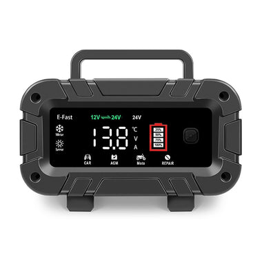 TK-700 12V 24V Battery Charger Repair Car Battery Charger Large Screen Multiple Modes for Car SUV Truck Boat Motorcycle