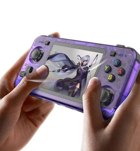 R36H 64GB Retro Handheld Game Console 3.5 Inch IPS Screen RK3326 Quad-Core 3000mAh Battery Built-in 20000+ Games Dual Joysticks Linux System 10+ Emulators Support Portable Classic Gaming Console