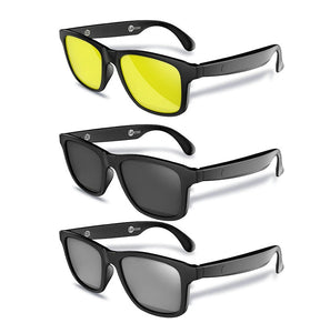 Lenovo Lecoo C8 Lite Smart Glasses bluetooth 5.3 Earphone Sunglasses Graphene Diaphragm Deep Bass UV400 Polarization Lens Lightweight Smart Audio Glasses Support Voice Assistant Function